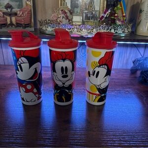 Disney Red and Yellow Character Shaker Bottles
